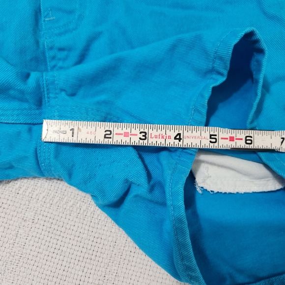 Vintage Riveted Lee Bib Overall Shorts Girls Size Large - Picture 5 of 6